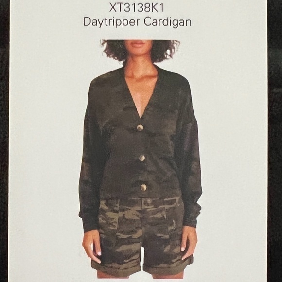 NEW Social Standard by Sanctuary Camo Daytripper‎ Cardigan Sweater Sz. L - Picture 2 of 14